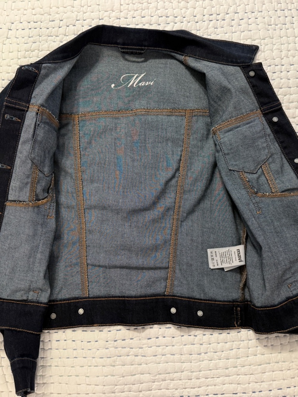 Mavi Dark Blue Denim Jacket - Women's Jean Jacket - Picture 2 of 7